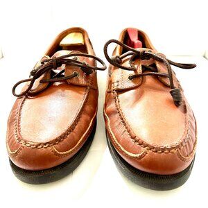 Bass Brown Nubuck Leather Boat Shoes "Harry II" Men's 13 M
